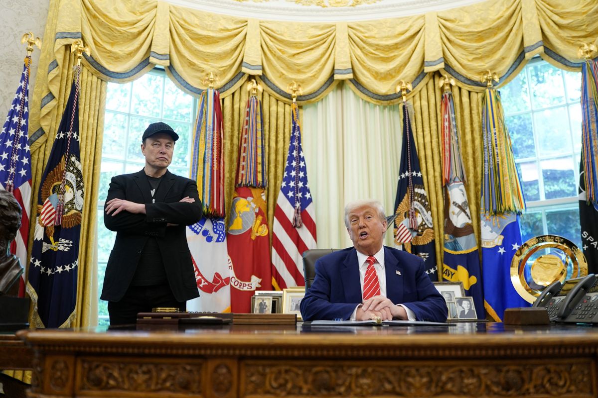 'C'mon guys!' Elon Musk begs audience to cheer Trump's farewell presentation