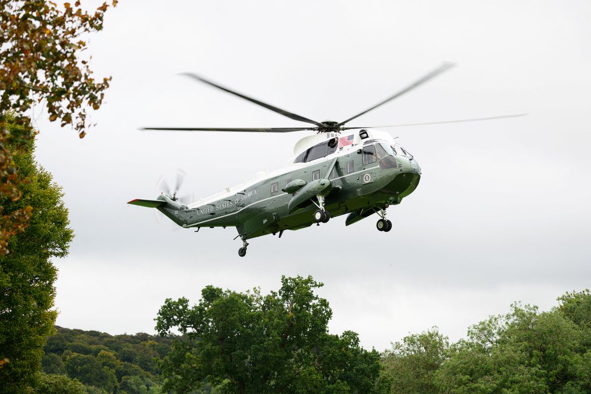 Trump helicopter makes emergency landing with president aboard
