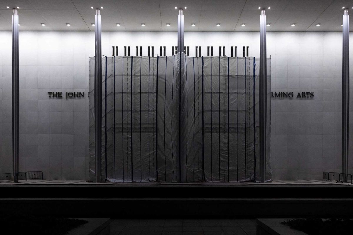 'Fragile' Trump mocked after ‘giant curtain’ used to hide name removal from Kennedy Center