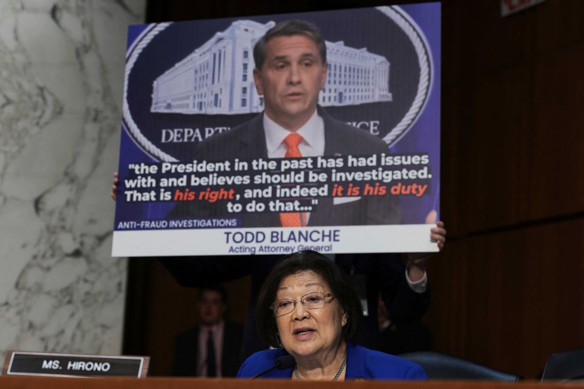 ‘That's not correct:’ Chuckling Dem ribs Todd Blanche's failure to do Trump's bidding