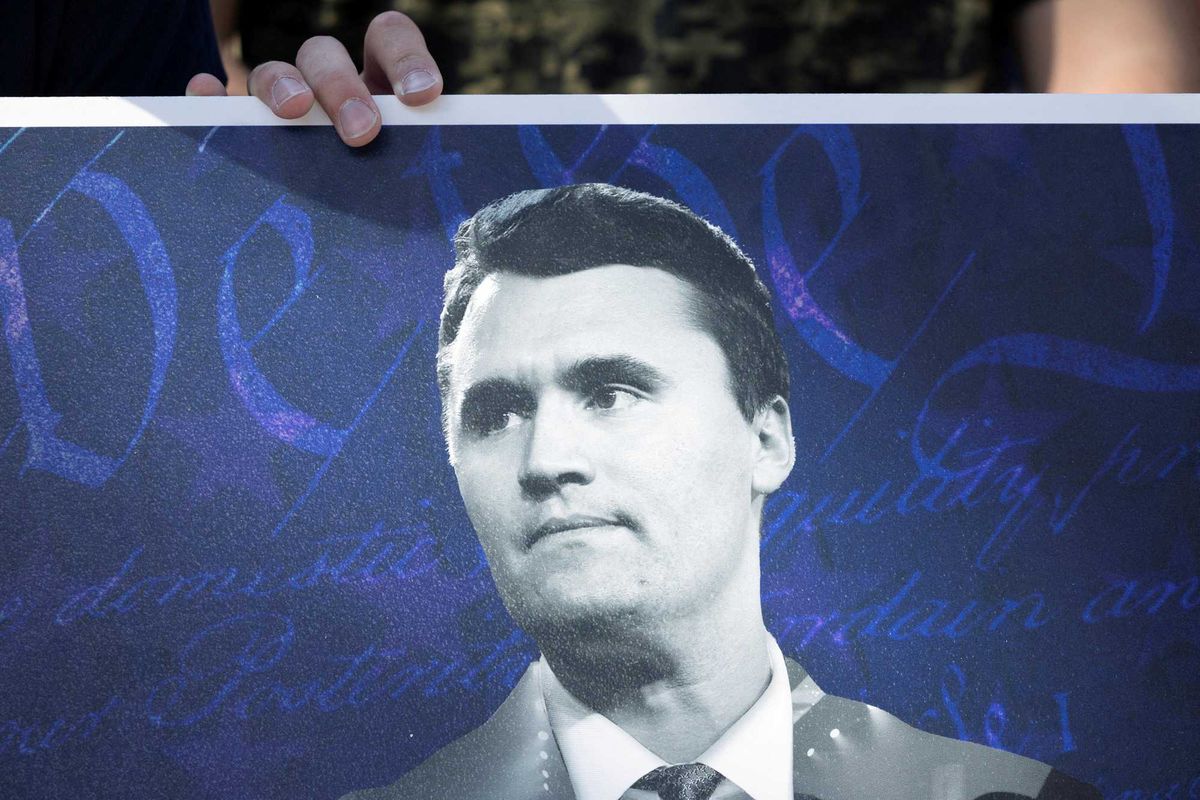 Chaos as Charlie Kirk's high school becomes death anniversary battleground