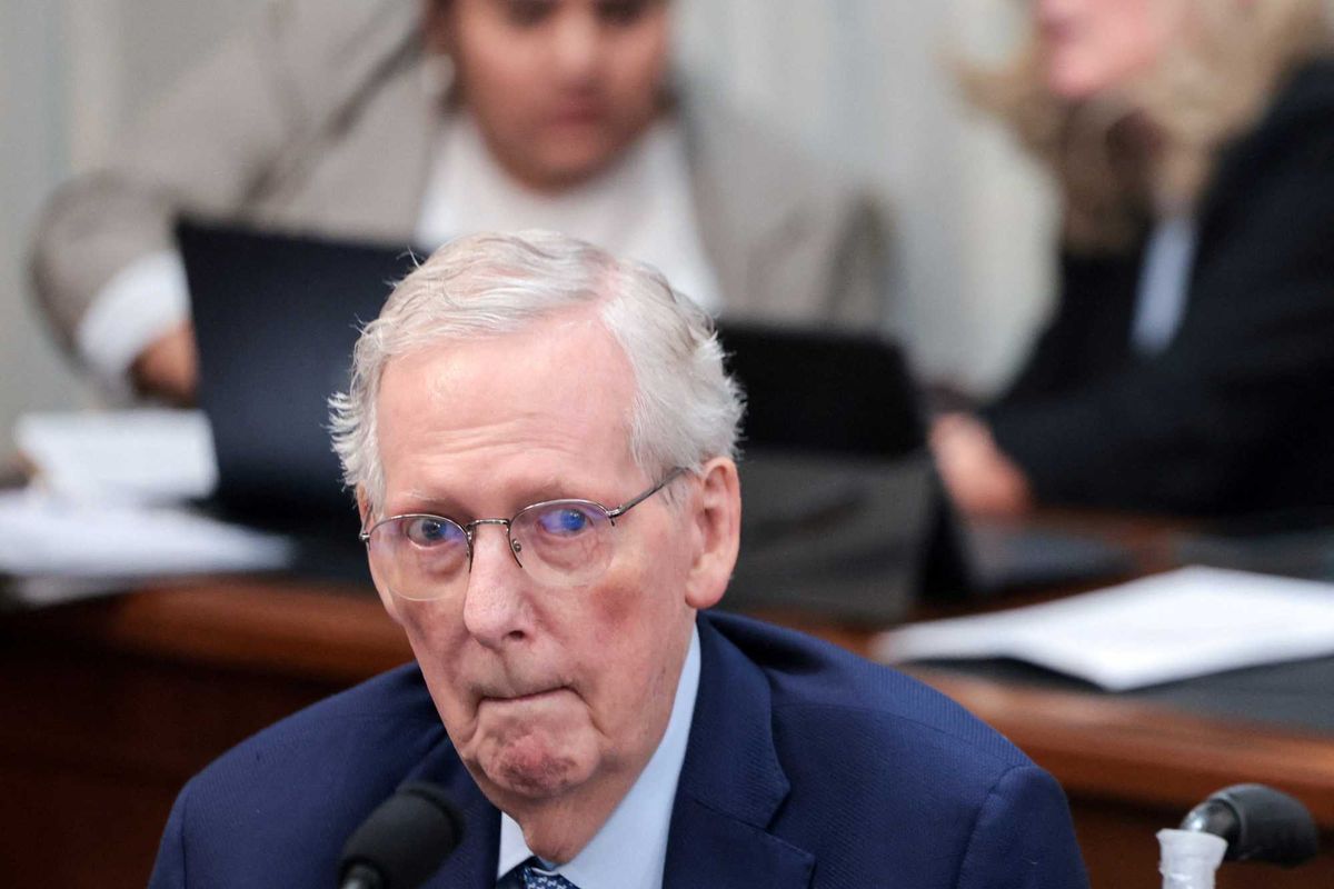 GOP senators sprint off when asked for verdict on Mitch McConnell's first week: 'Oh man'