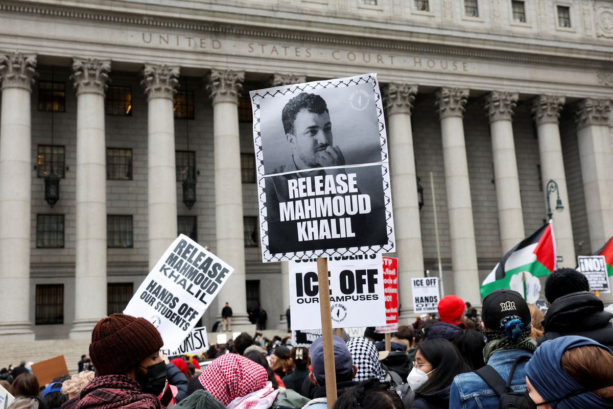 Palestinian protest leader detained by US misses son's birth