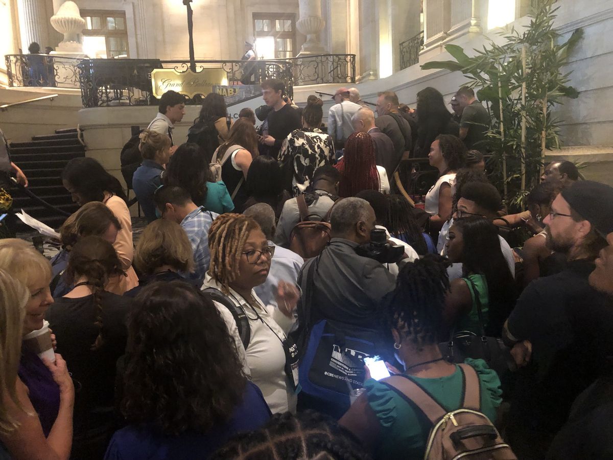 Chaos at Trump Black journalist event as 'last minute' planning creates media scrum