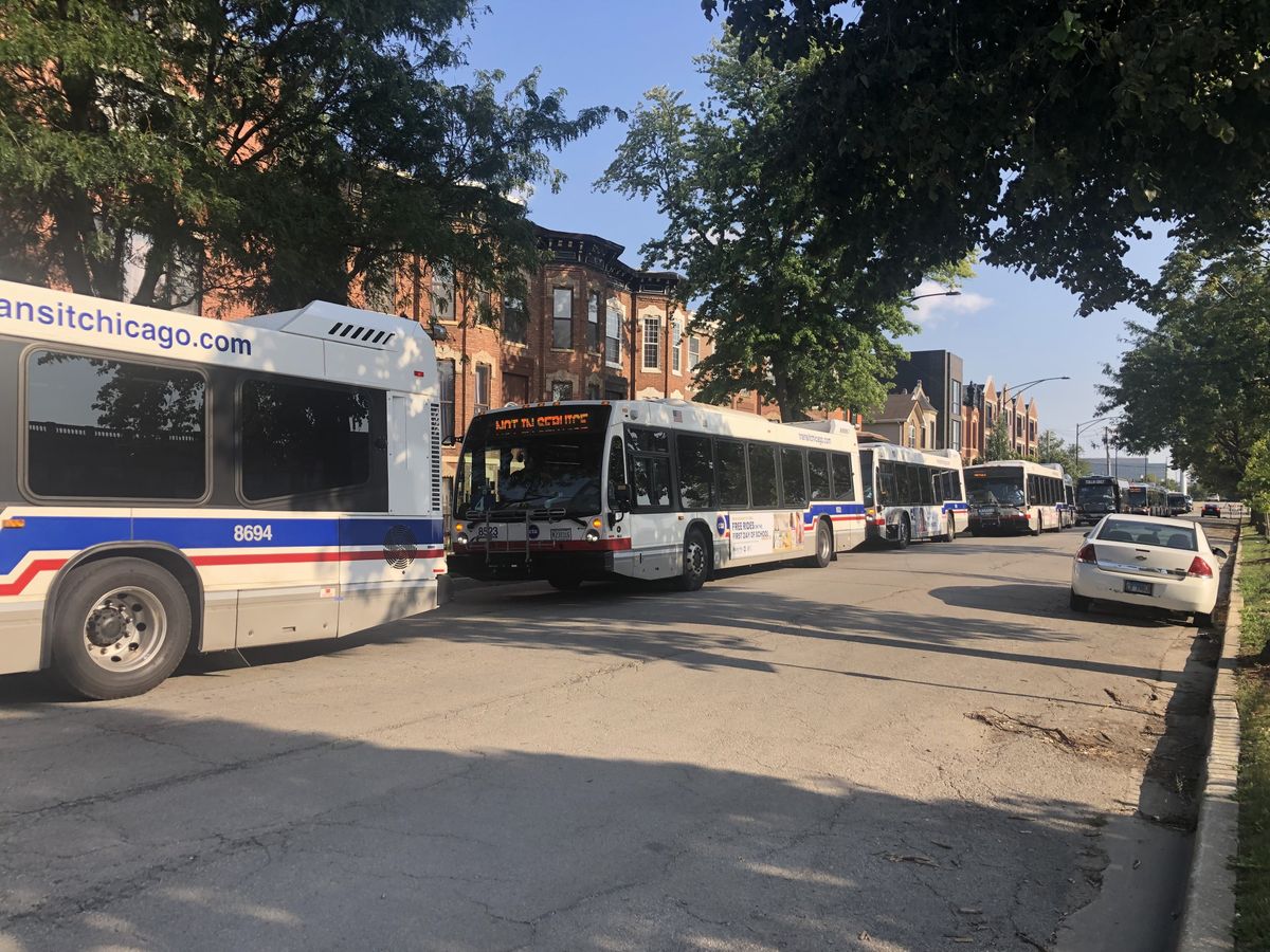 Protests have hundreds of Democratic National Convention delegates stuck in buses