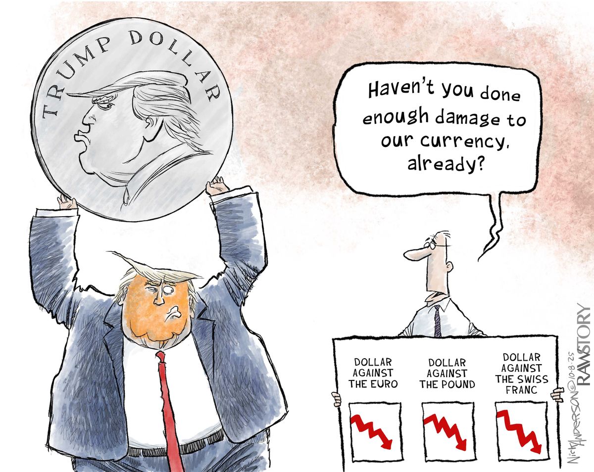 Trump slaps his face on another plummeting asset