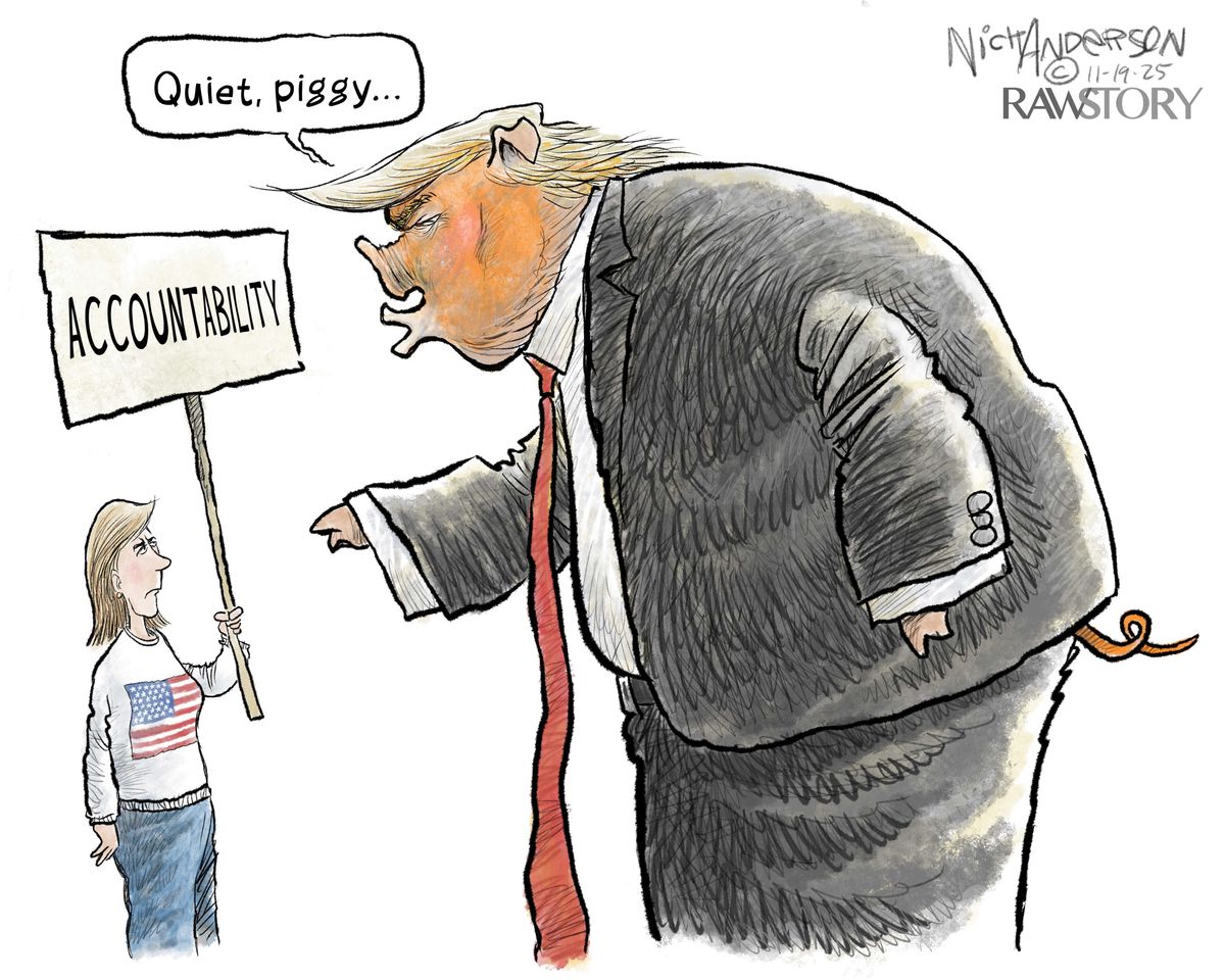 When accountability speaks, Trump oinks back