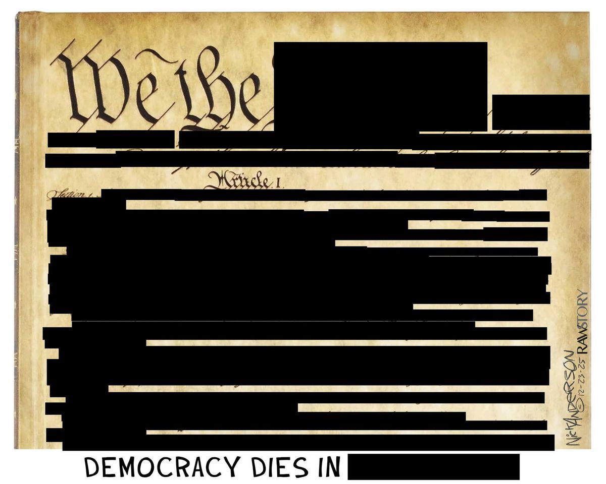 Trump redacts to 'protect the victims'