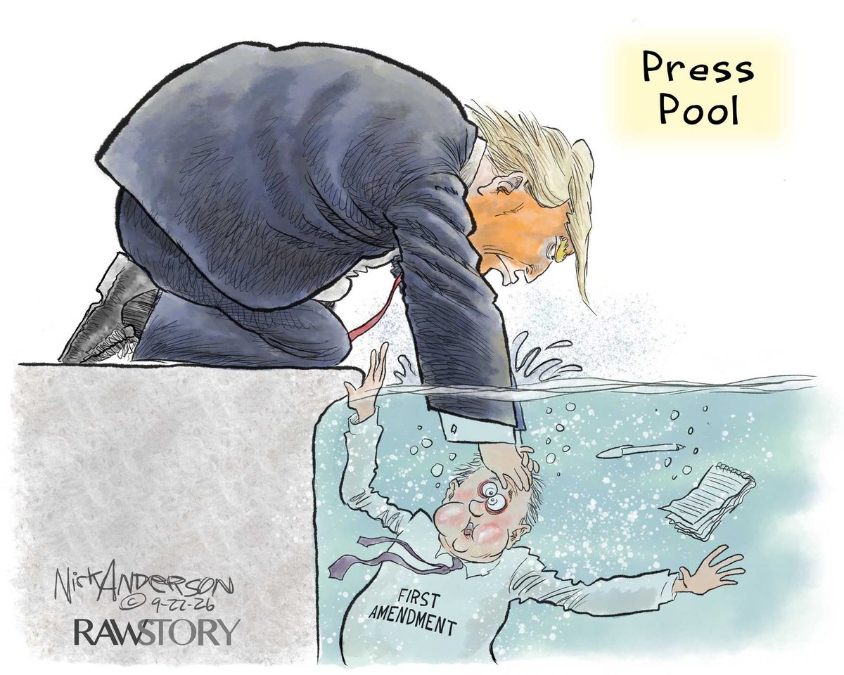 Underwater Trump decides America's freedom is going to drown with him