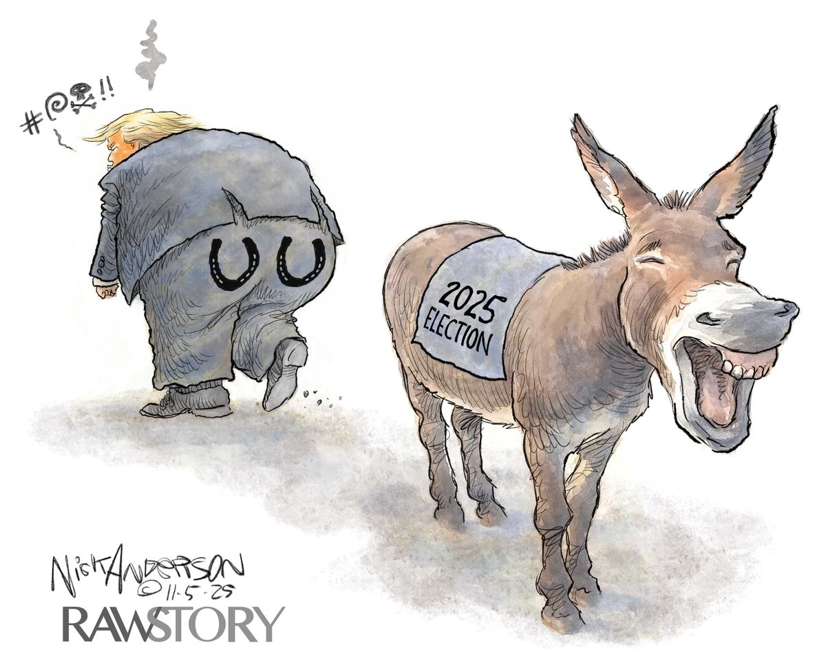 The Democratic donkey just bucked — and Trump was in the way