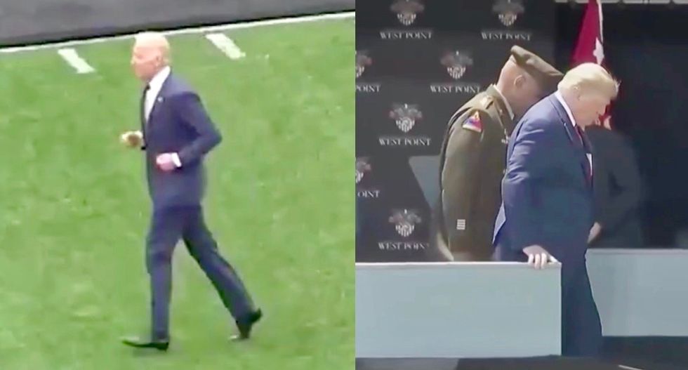 Viral new Lincoln Project ad features Joe Biden literally running for president and Trump, well, limping for president?