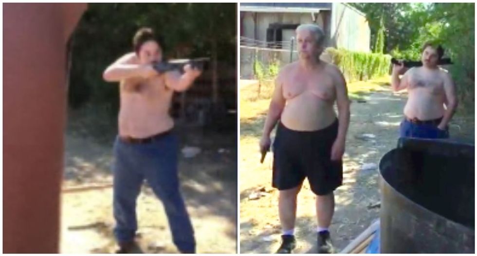 Disturbing video shows father-son duo gun down their neighbor during dispute over trash