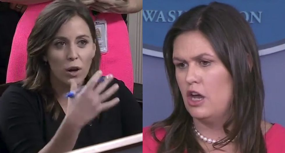 MSNBC's Hallie Jackson hammers Sarah Sanders over Trump's Helsinki walkback: 'Why should this president have any credibility?'