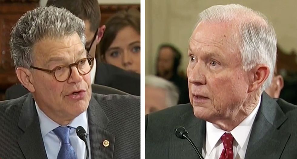 What will you do if it's true?: Franken puts Sessions on the spot over Trump-Russia allegations