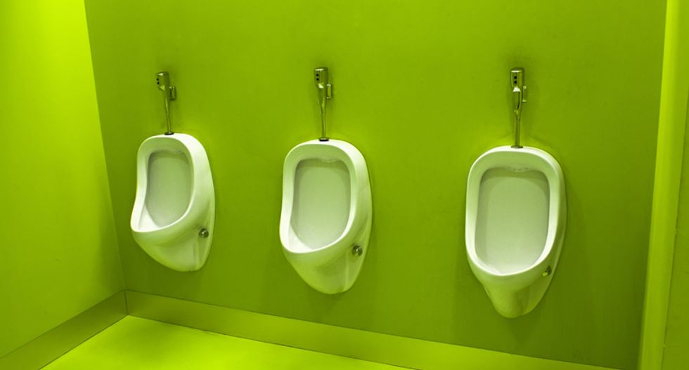 A trans woman takes a tour of North Carolina and explains how to use a urinal