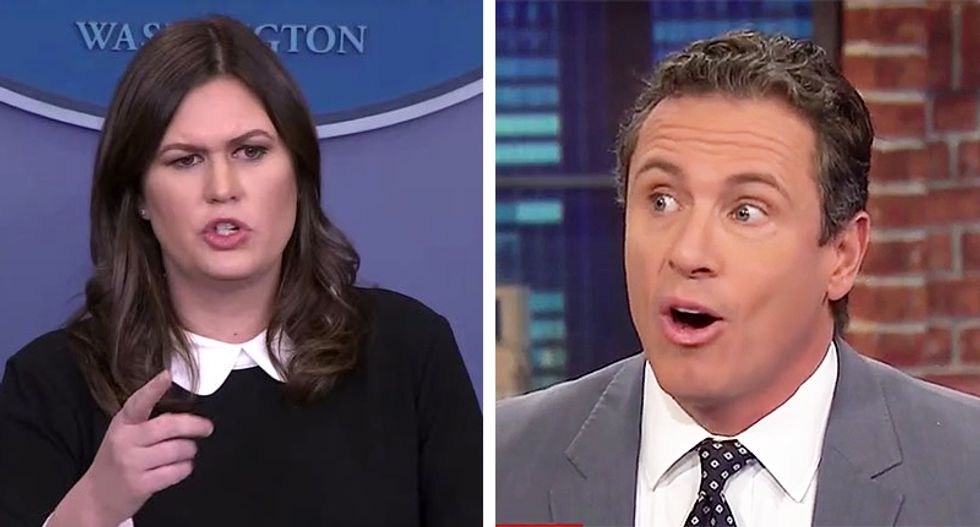 WATCH: CNN's Chris Cuomo hammers Sarah Huckabee Sanders' claim that everything is 'fake news'