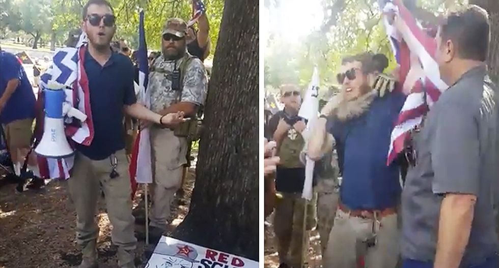 ‘Dude, this is not Comicon’: Right-wing militia violently chases off ‘alt-right’ protester in Houston