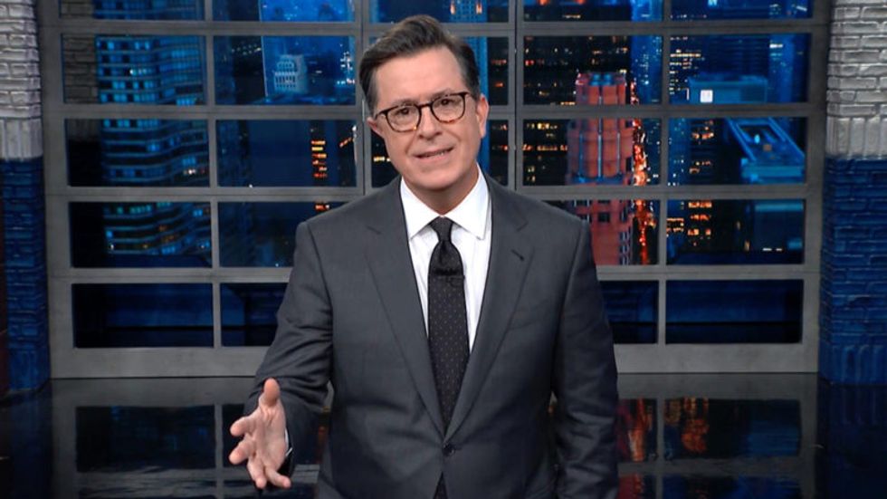 Colbert defines 'no collusion' as Trump's aloha: 'It means both hello and I'm guilty'