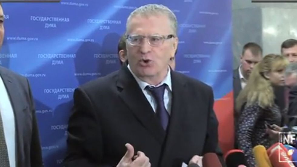 Russian politician orders aides to 'violently rape' pregnant journalist at press conference