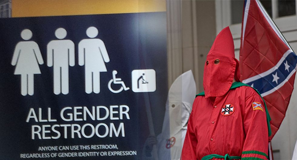 KKK tries to exploit transgender bathroom hysteria to scare up new members in Alabama