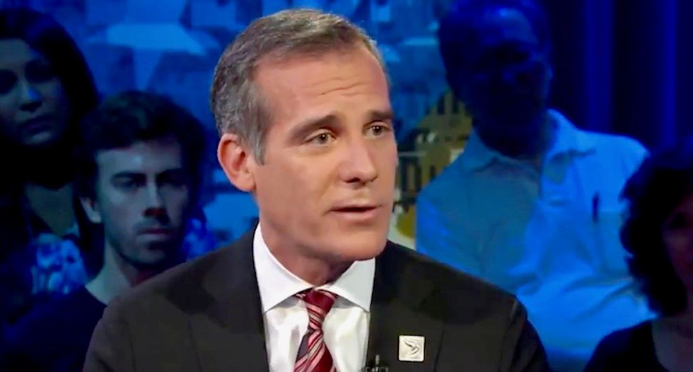 ‘It’s political pyromania’: LA mayor says Trump’s comments about crushing protesters are inflaming tensions