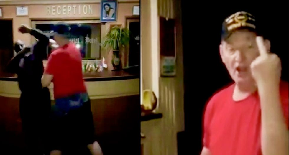 Watch: American missionary launches racist assault on hotel workers in Uganda