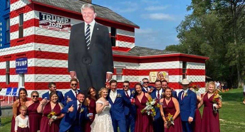 ‘Weirdest cult I’ve ever seen’: Bafflement over why Trump tweeted wacky pics of his supporters