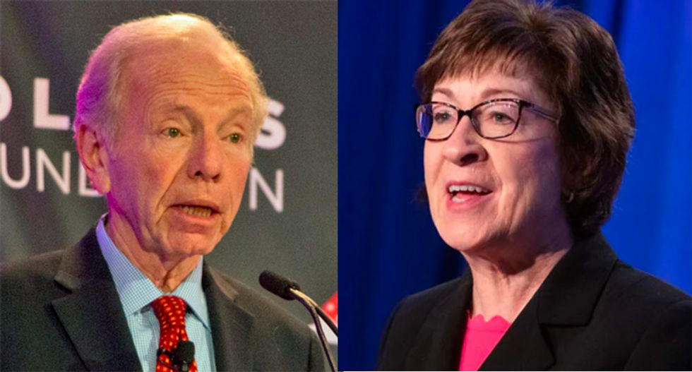 'Worthless' Joe Lieberman ridiculed over his endorsement of Susan Collins: 'She's done for'