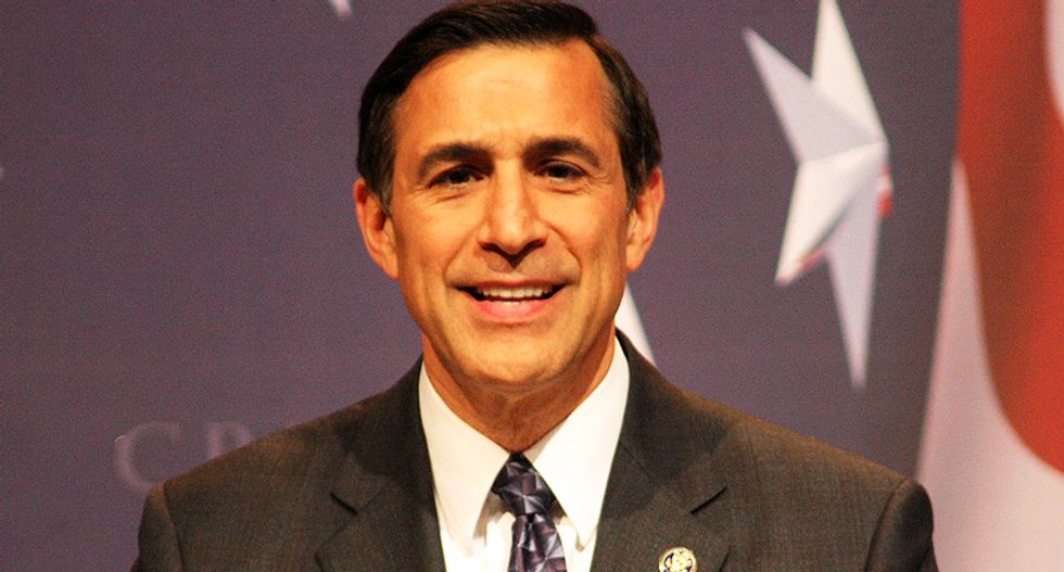 Watch Darrell Issa go into great detail about what he was wearing to Trump's speech