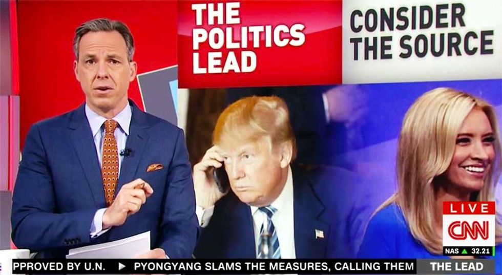 'It's not real and it's not news': Tapper rips former CNN colleague McEnany for joining Trump's propaganda unit