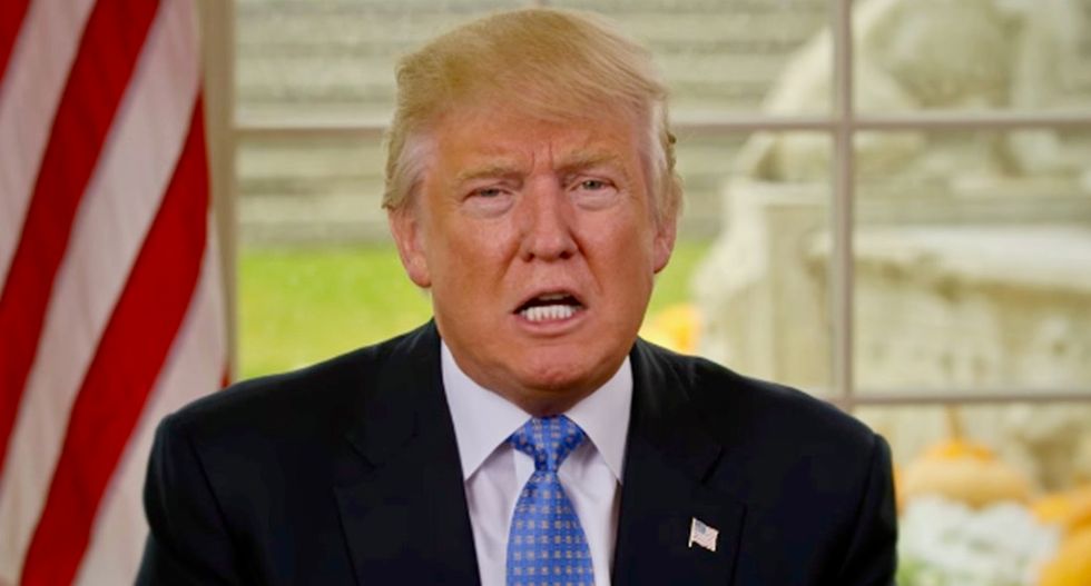 Trump announces ban on transgender troops in surprise tweets punctuated by 'thank you'