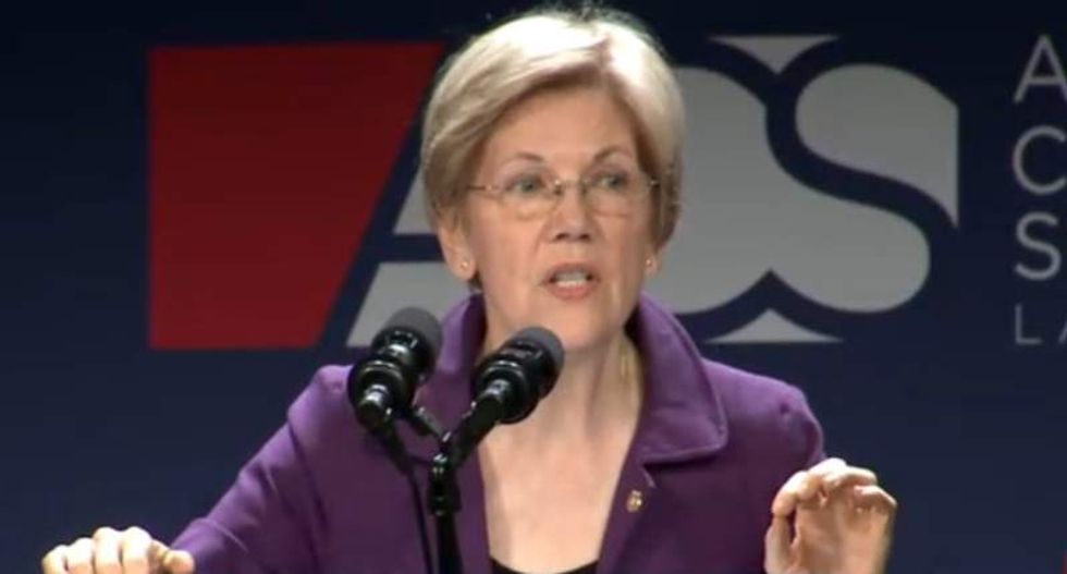 WATCH: Elizabeth Warren turns Trump into an albatross for Ryan and McConnell