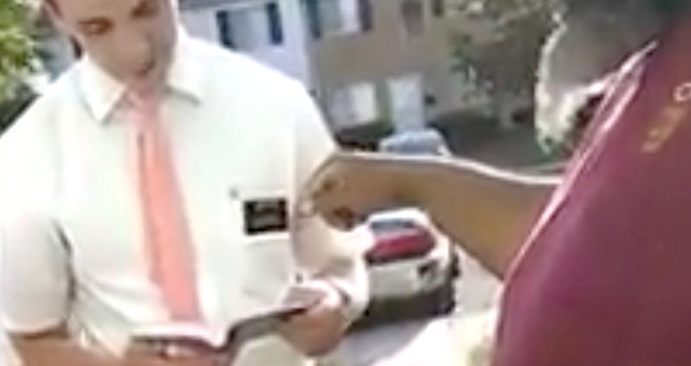Mormon missionary gets brutal lesson on his church's racism from black father
