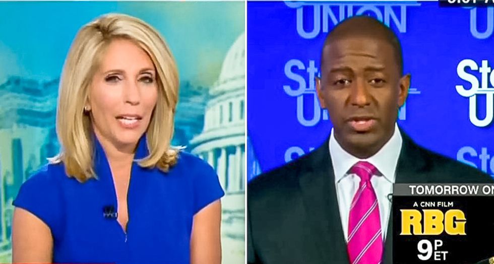 CNN host interrupts Florida candidate Andrew Gillum eight times after he is targeted by racist robocall