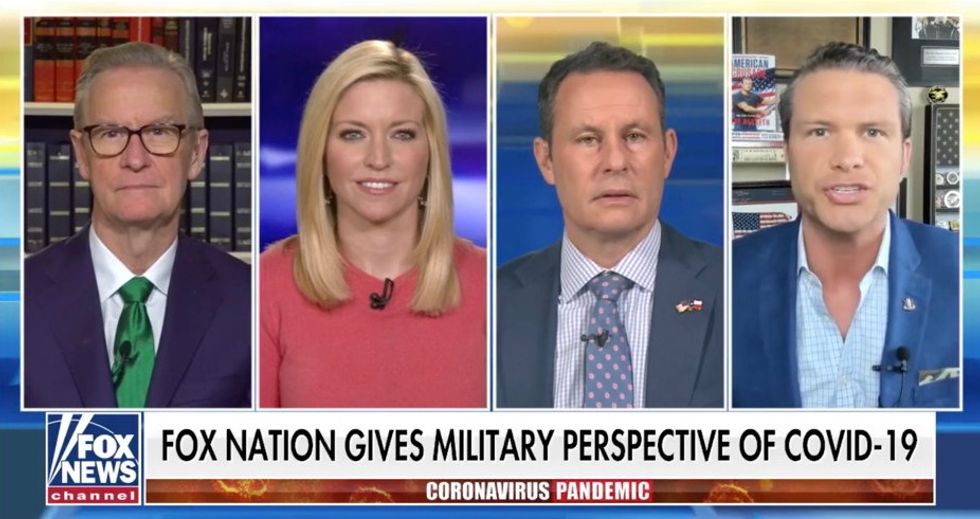 ‘Take on the enemy because we have no choice’: Fox News urges viewers to ‘get the military mindset’ for war to re-open
