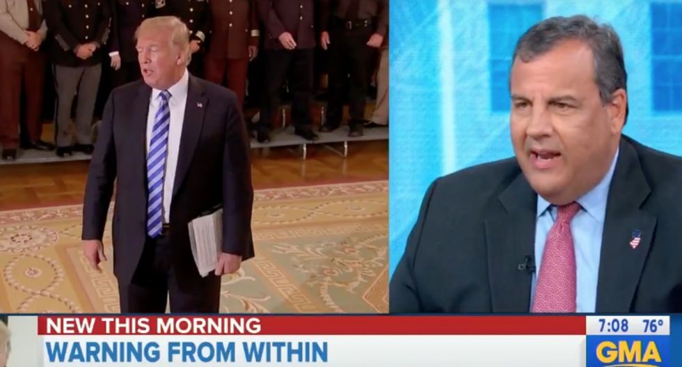 Republicans Matt Dowd and Chris Christie say the Trump admin is sinking after being torpedoed by New York Times op-ed
