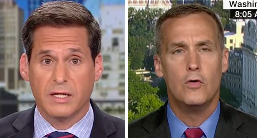 Watch CNN's Berman fact check Corey Lewandowski's manic attack on the White House 'resistance' leaker