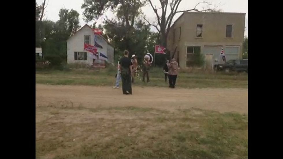Watch an anti-Nazi rally in Leith, N.D. as people protest white supremacist town takeover