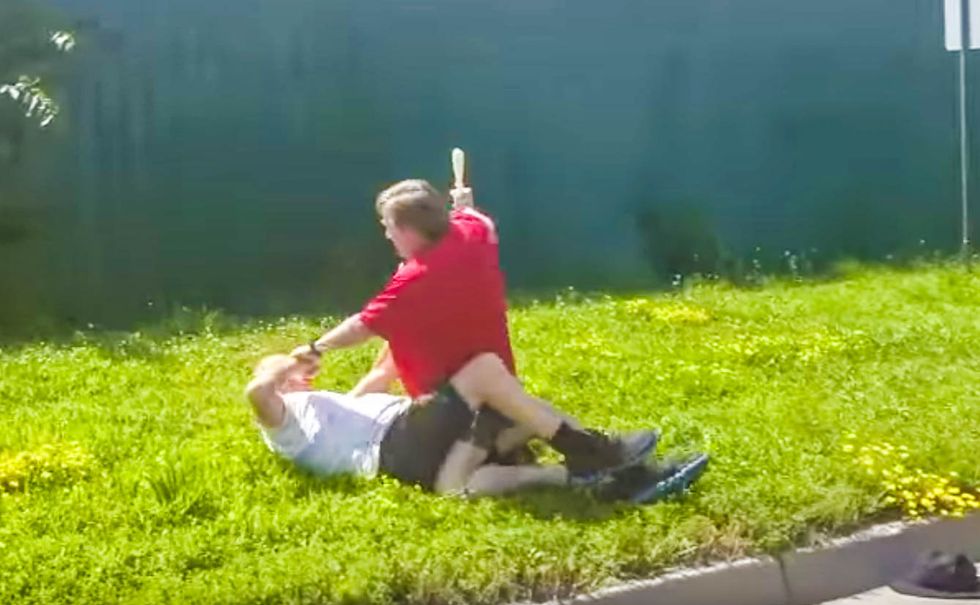 WATCH: Truck driver caught on camera viciously beating a 74-year-old bicyclist