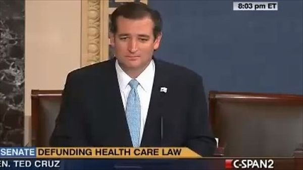 Ted Cruz reads 'Green Eggs and Ham' during Obamacare 'filibuster'