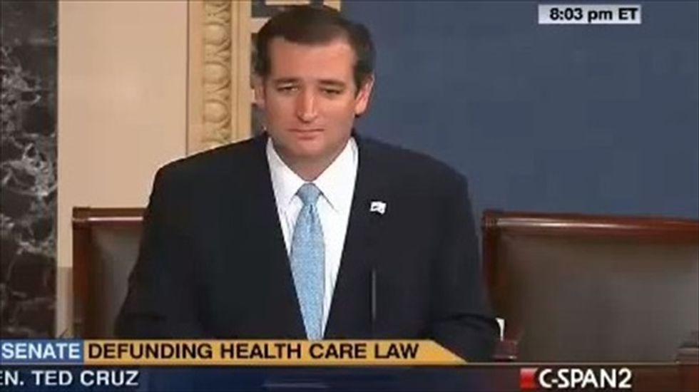 Ted Cruz reads 'Green Eggs and Ham' during Obamacare 'filibuster'