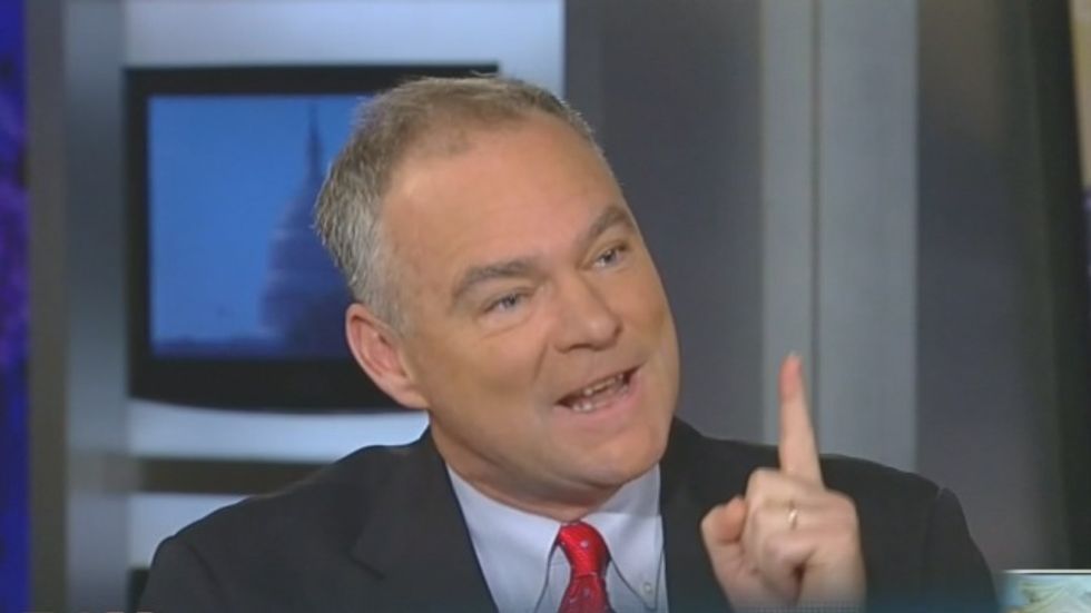 Sen. Kaine frustrates Fox News' anti-Obamacare segment by repeatedly bringing up GOP's shutdown threat