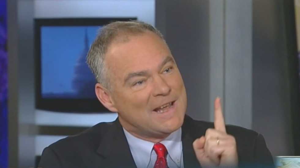 Sen. Kaine frustrates Fox News' anti-Obamacare segment by repeatedly bringing up GOP's shutdown threat