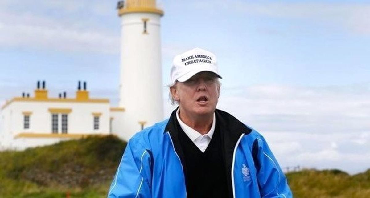 'Fight the billionaire takeover': Trump golf course targeted by protesters