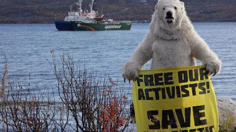 Greenpeace stages vigils for activists held in Russia