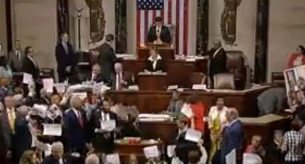 ‘Shame! Shame!’: House Democrats shout Paul Ryan down as he tries to stop #NoBreakNoBill sit-in