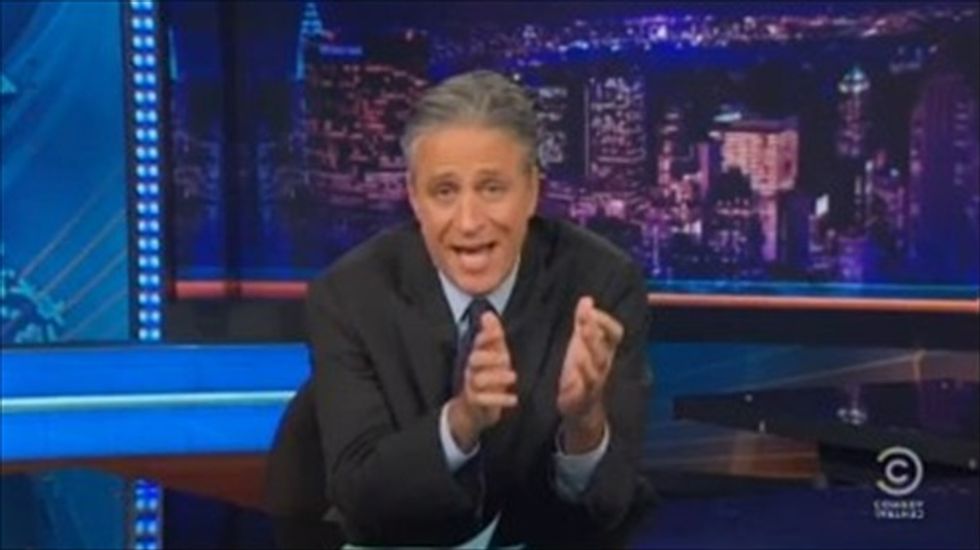 Jon Stewart blasts 'rage heap' Rush Limbaugh: 'F*ck you' for mocking missing Nigerian girls