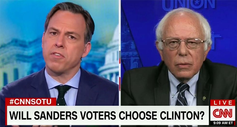 Tapper calls out Bernie: 'Are you truly doing everything you can do to defeat Donald Trump?'