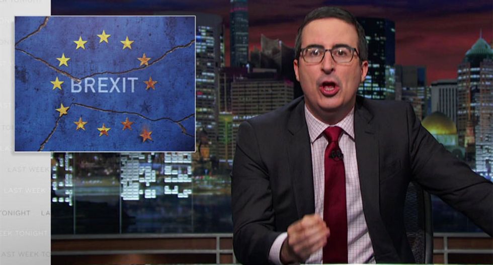 John Oliver uses Brexit as cautionary tale against electing Trump: ‘There are no f*cking do-overs’