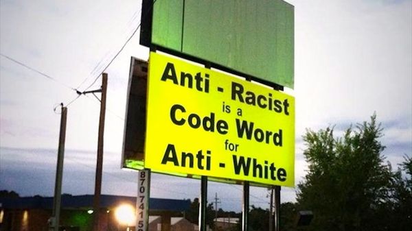 Town protests Arkansas billboard displaying white nationalist slogan
